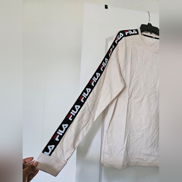 Fila Off-white Heritage Tapered Long Sleeve Tshirt - Picture 3 of 7